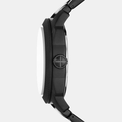 Fossil Machine Men Quartz Black Dial Analog Stainless Steel Watch Fs5971