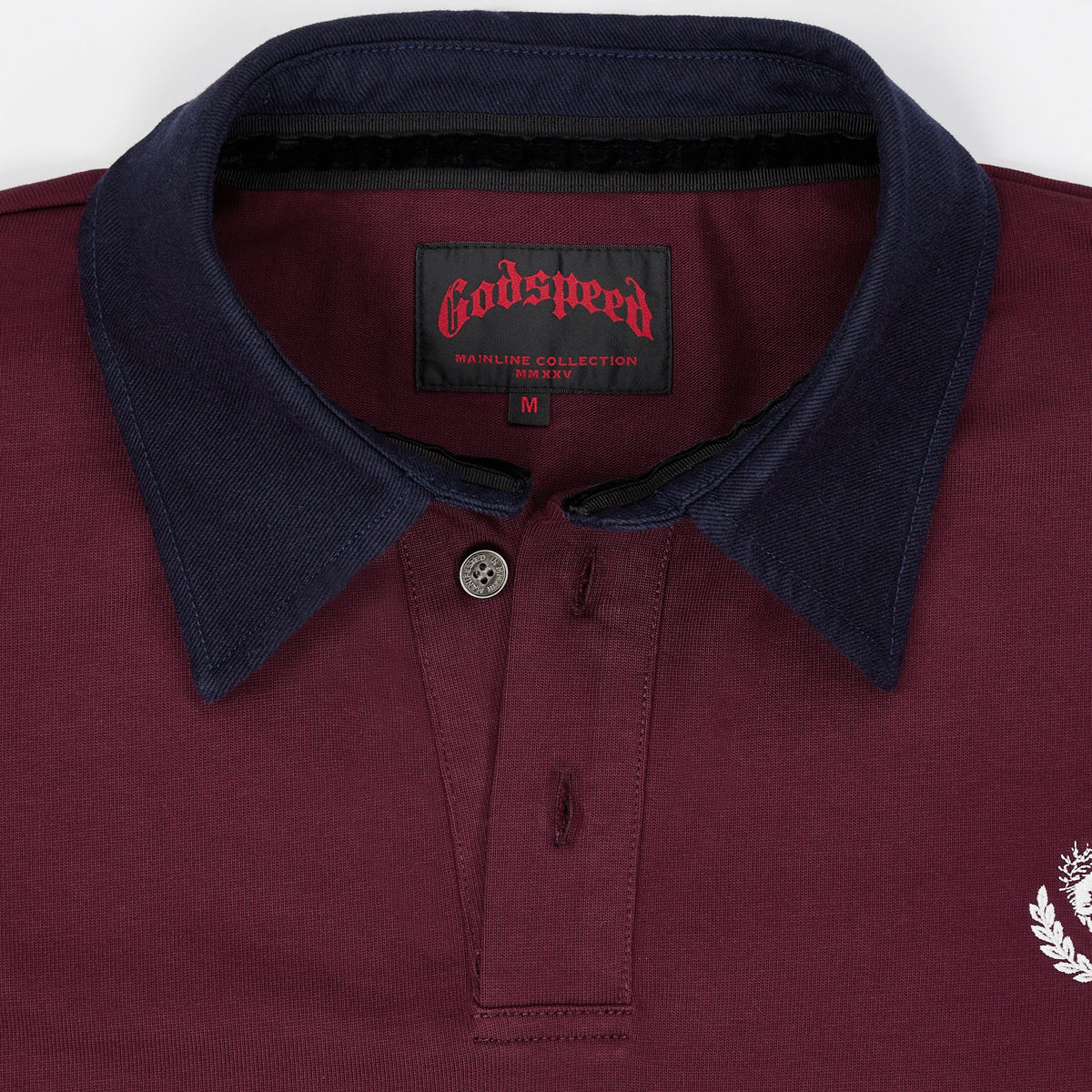 Godspeed Victor Oversized Crest Polo (Burgundy / Navy)