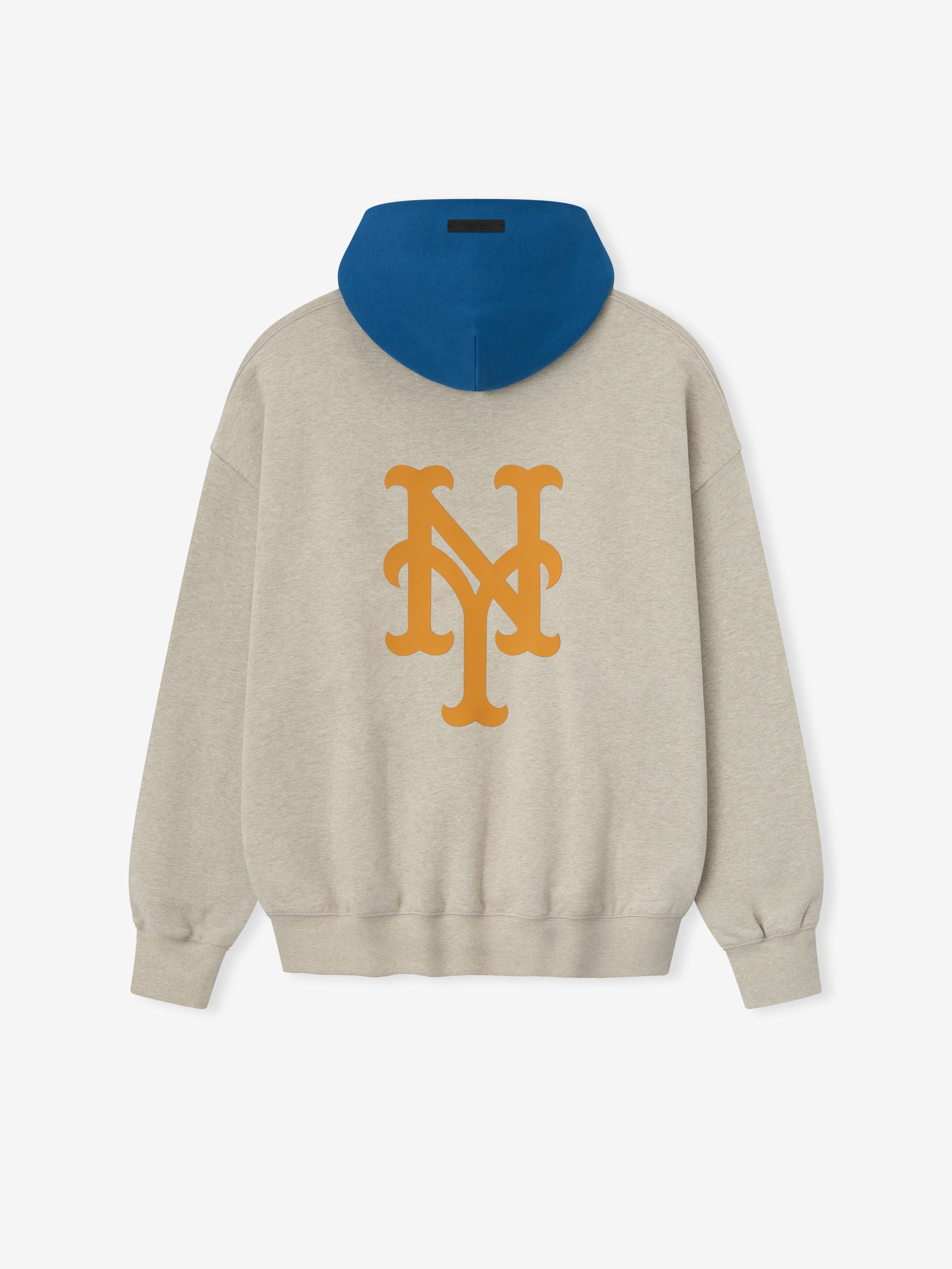 Essentials Mets Sport Hoodie Heather Stone/Blue Sapphire