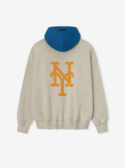 Essentials Mets Sport Hoodie Heather Stone/Blue Sapphire