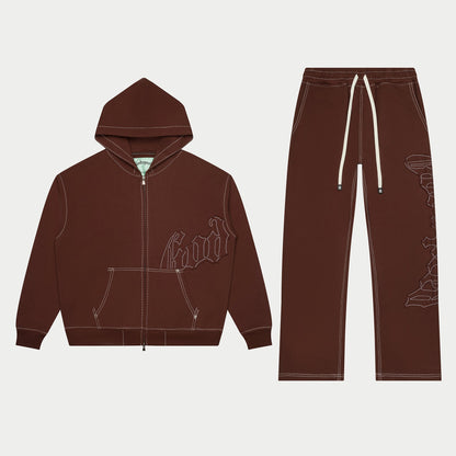 Godspeed OG Logo Sweatsuit Stitched (Mocha)