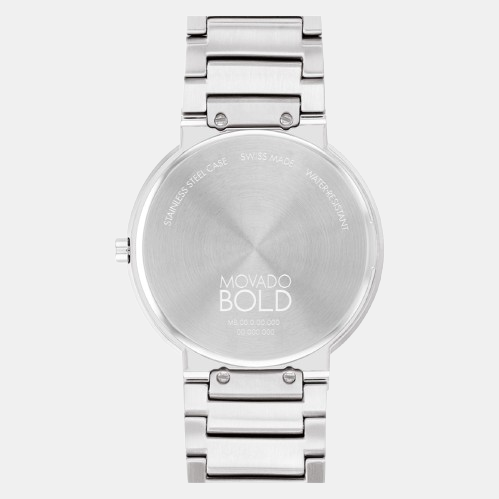 Movado Bold Horizon Men Quartz Taupe Dial Analog Stainless Steel Watch 3601075