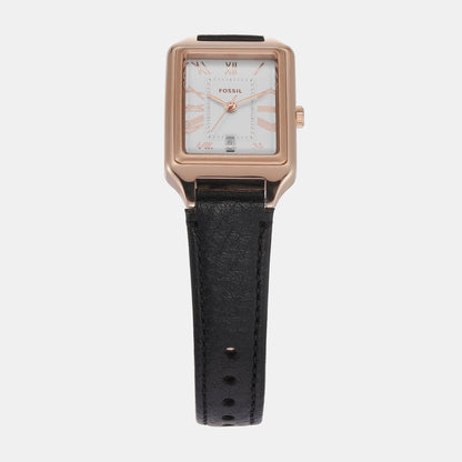 Fossil Raquel Women Quartz White Dial Analog Leather Watch Es5310