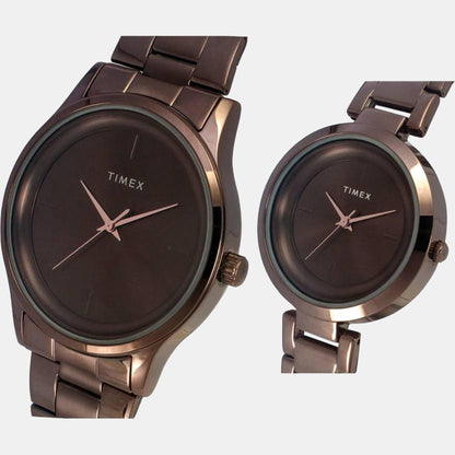 Timex Trendline Couple Quartz Dial Analog Stainless Steel Watch Tw00Pr295