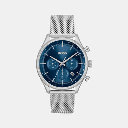 Boss Gregor Men Quartz Blue Dial Chronograph Stainless Steel Watch 1514052