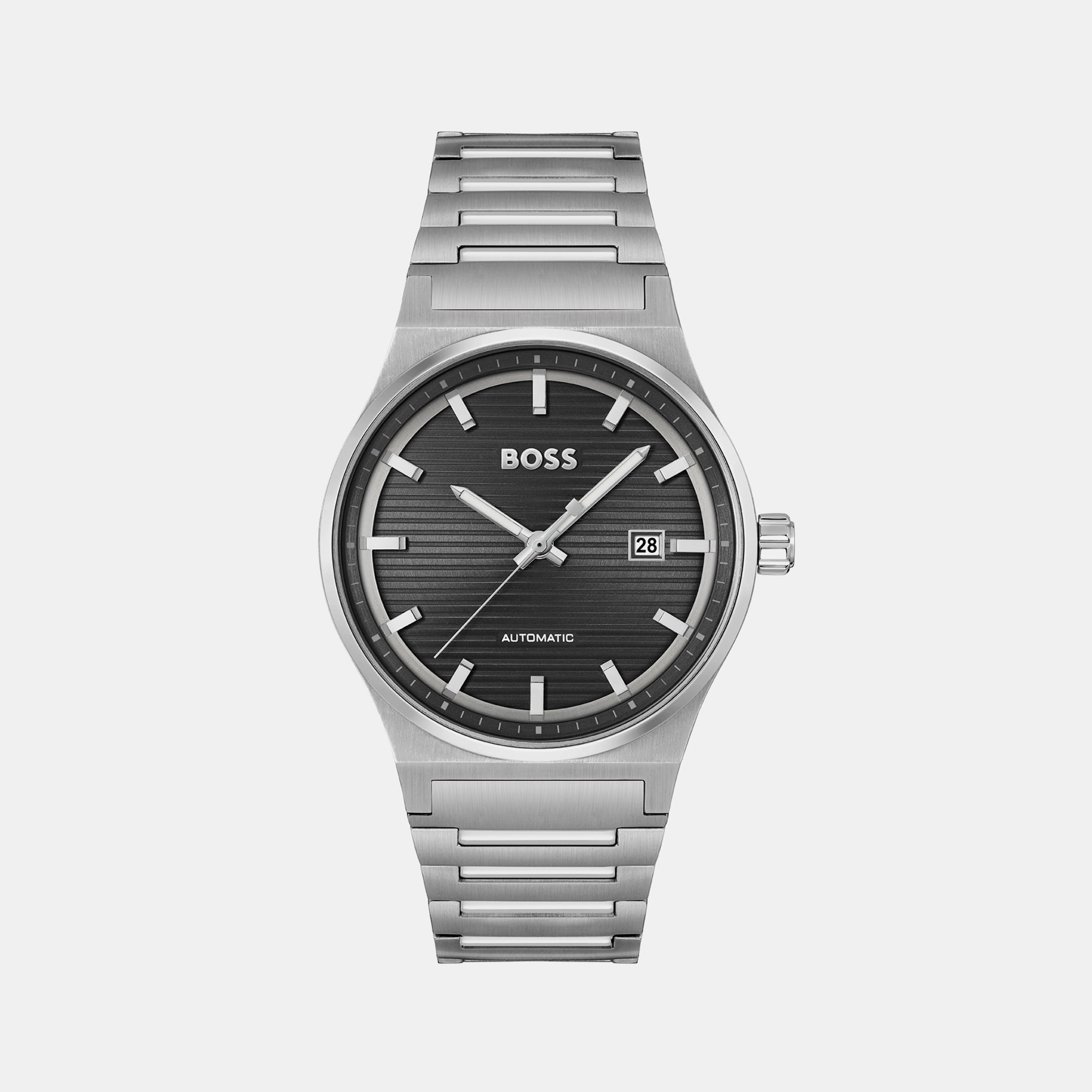 Boss Candor Men Quartz Black Dial Analog Stainless Steel Watch 1514117