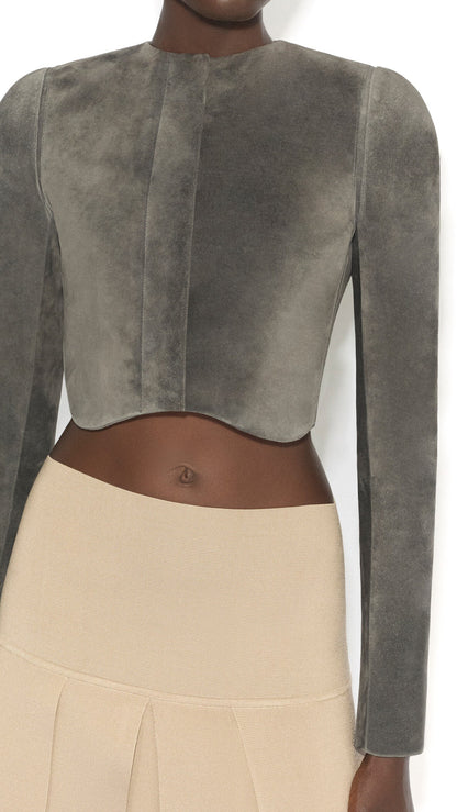 Alaïa Suede Goatskin Tailored Jacket