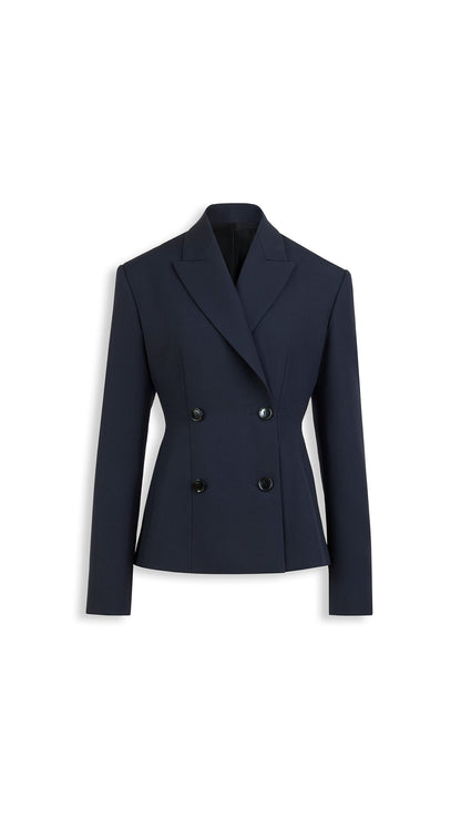 Alaïa Light Wool Double-Breasted Jacket