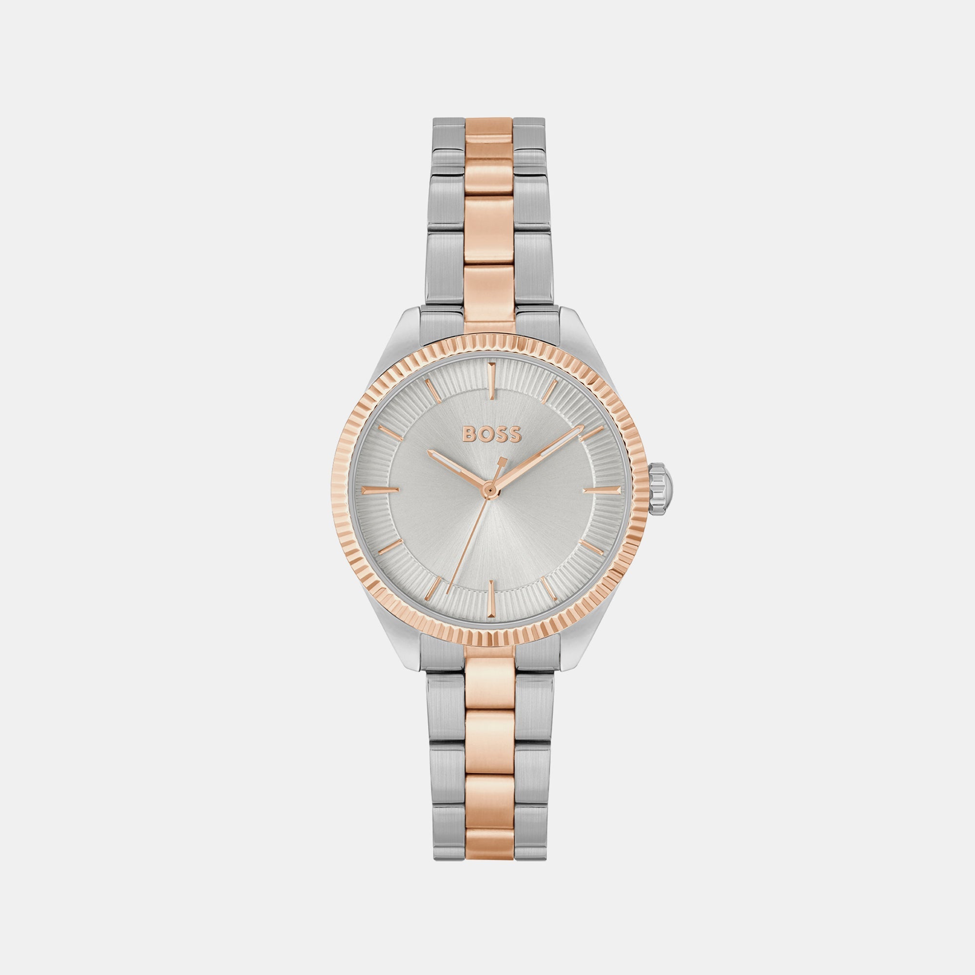 Boss Sage Women Quartz Silver Dial Analog Stainless Steel Watch 1502727