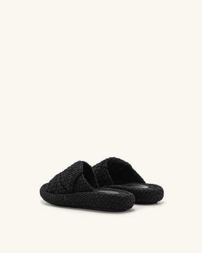 Jw Pei Lilah Woven Platform Sandal Black