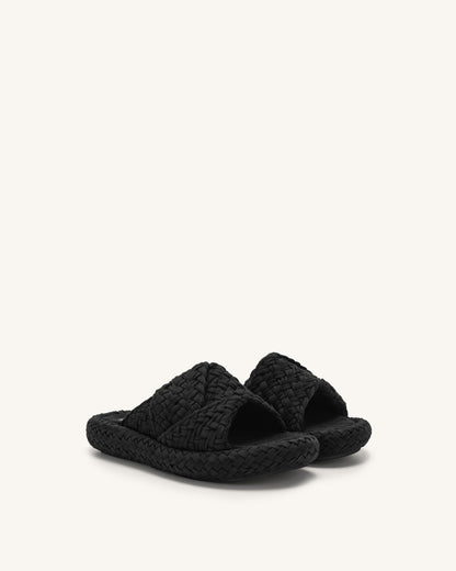 Jw Pei Lilah Woven Platform Sandal Black