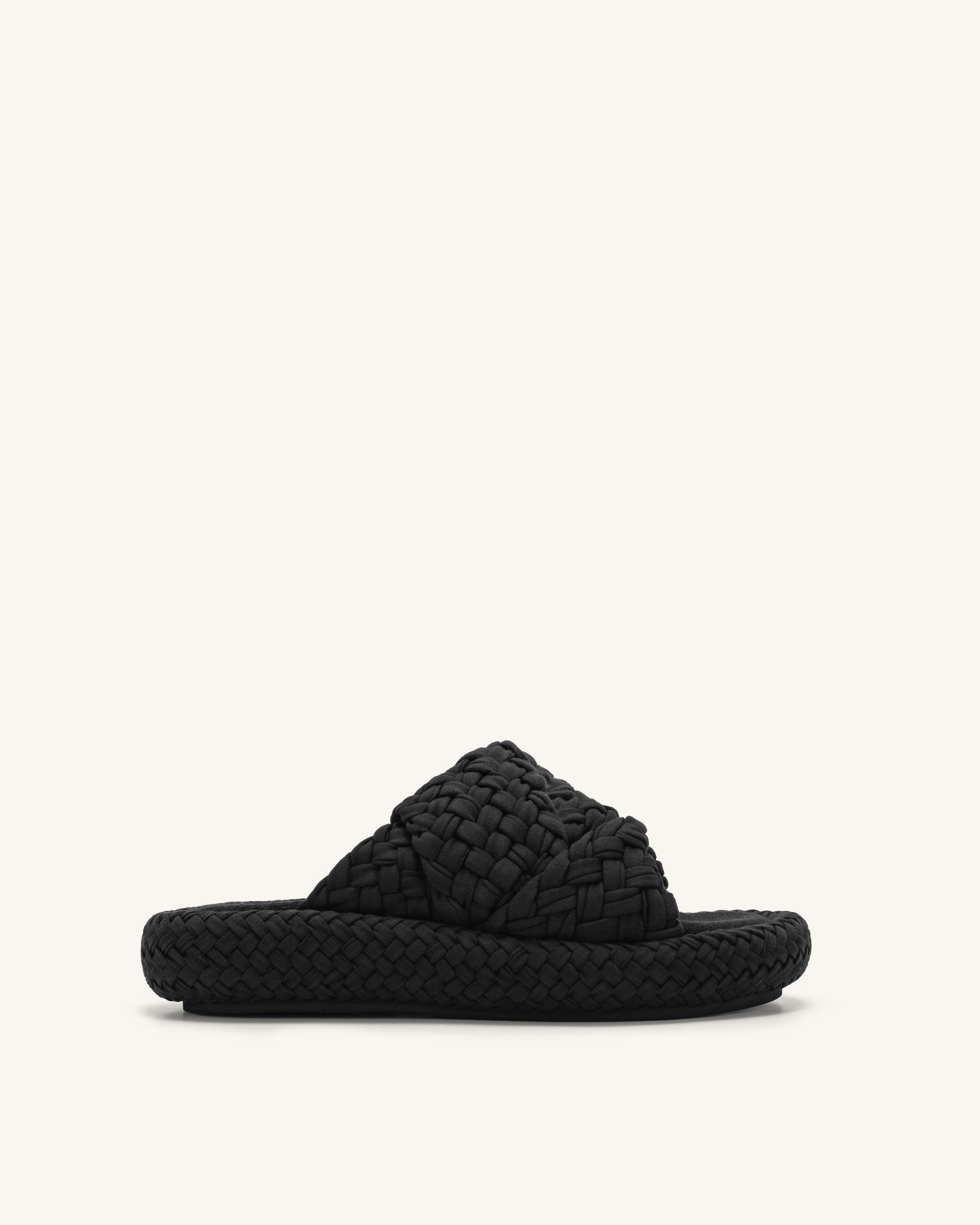 Jw Pei Lilah Woven Platform Sandal Black