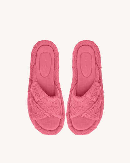 Jw Pei Lilah Woven Platform Sandal Rose Red