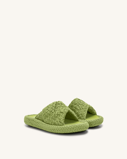 Jw Pei Lilah Woven Platform Sandal Lime Green