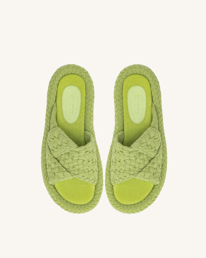 Jw Pei Lilah Woven Platform Sandal Lime Green