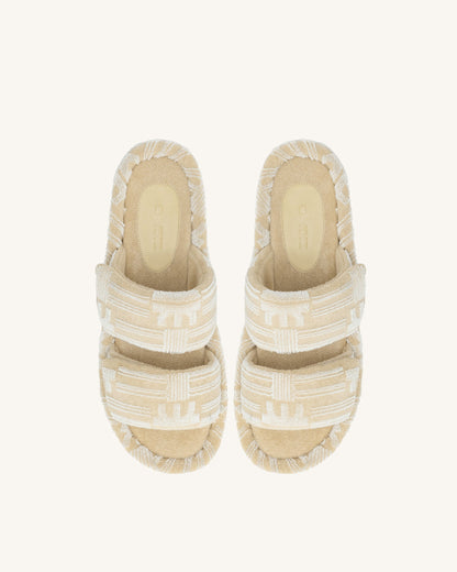 Jw Pei Lexi Terry Slide Sandal Oatmilk