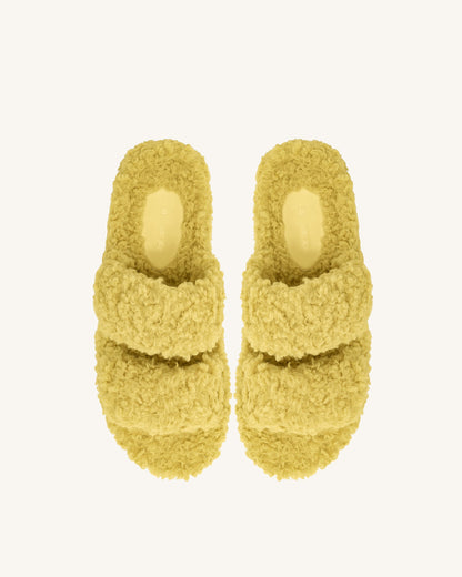 Jw Pei Lexi Faux Fur Platform Sandal Yellow