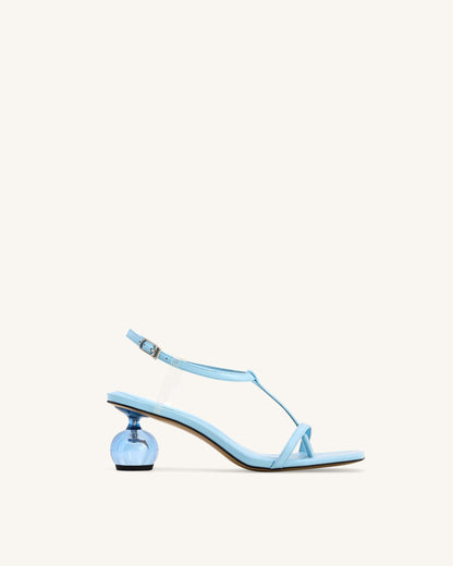 Jw Pei Charlotte Strappy Heels With Spherical Heel Sky Blue