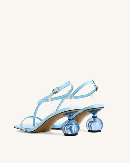 Jw Pei Charlotte Strappy Heels With Spherical Heel Sky Blue