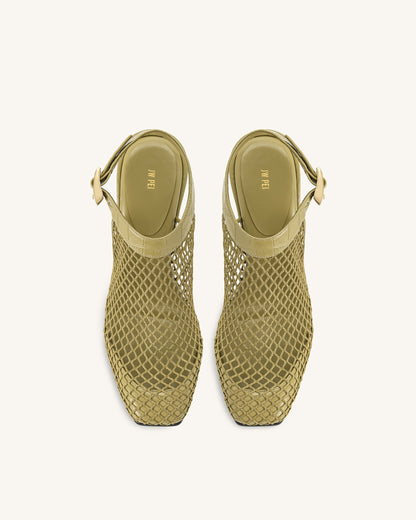 Jw Pei Genesis Heeled Sandals Olive Green