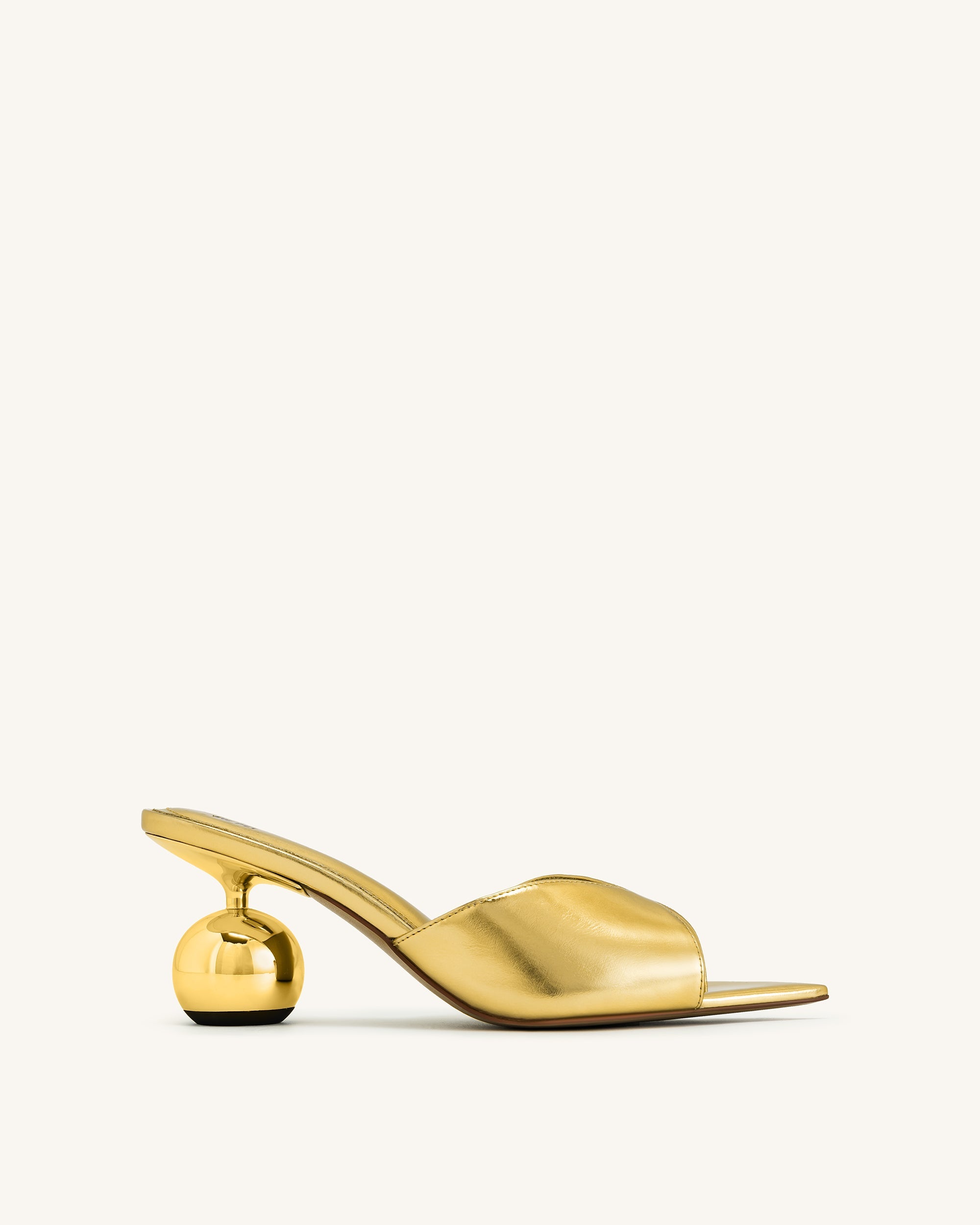 Jw Pei Ellie Sphere Heel Mules Gold