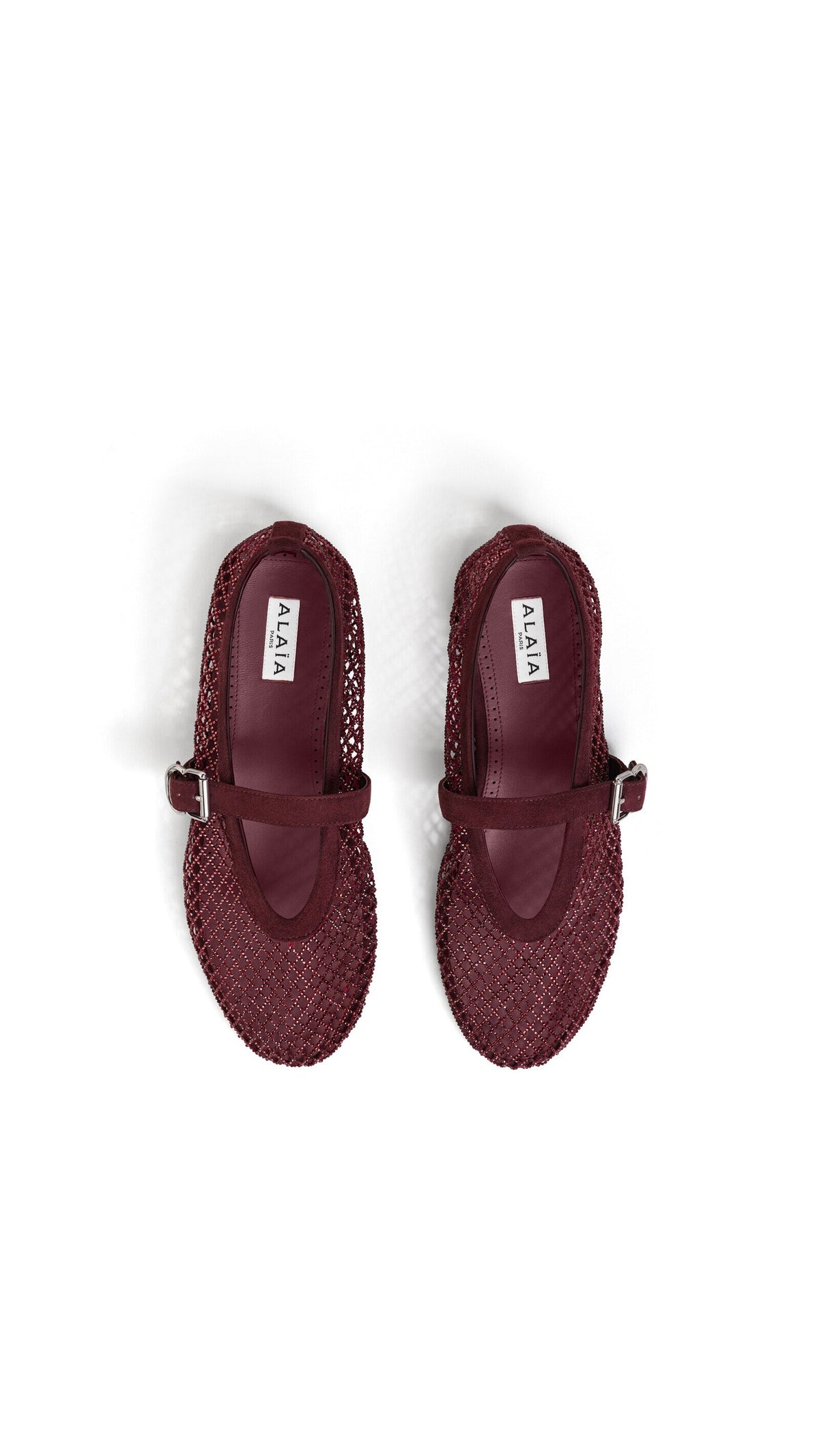 Alaïa Ballet Flats In Strass Fishnet