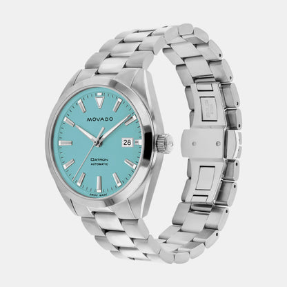 Movado Heritage Datron Men Automatic Blue Dial Analog Stainless Steel Watch 3650175