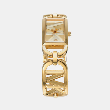 Michael Kors Mk Empire Women Quartz Gold Dial Analog Stainless Steel Watch Mk7406