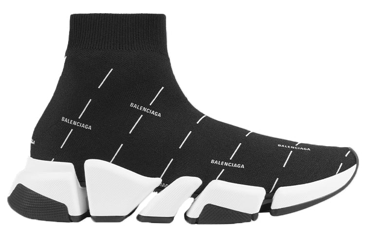 Balenciaga Speed 2.0 Black White Logo (Women's)