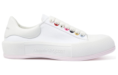 Alexander McQueen Deck Skate Plimsoll Lace-Up White Multi (Women's)