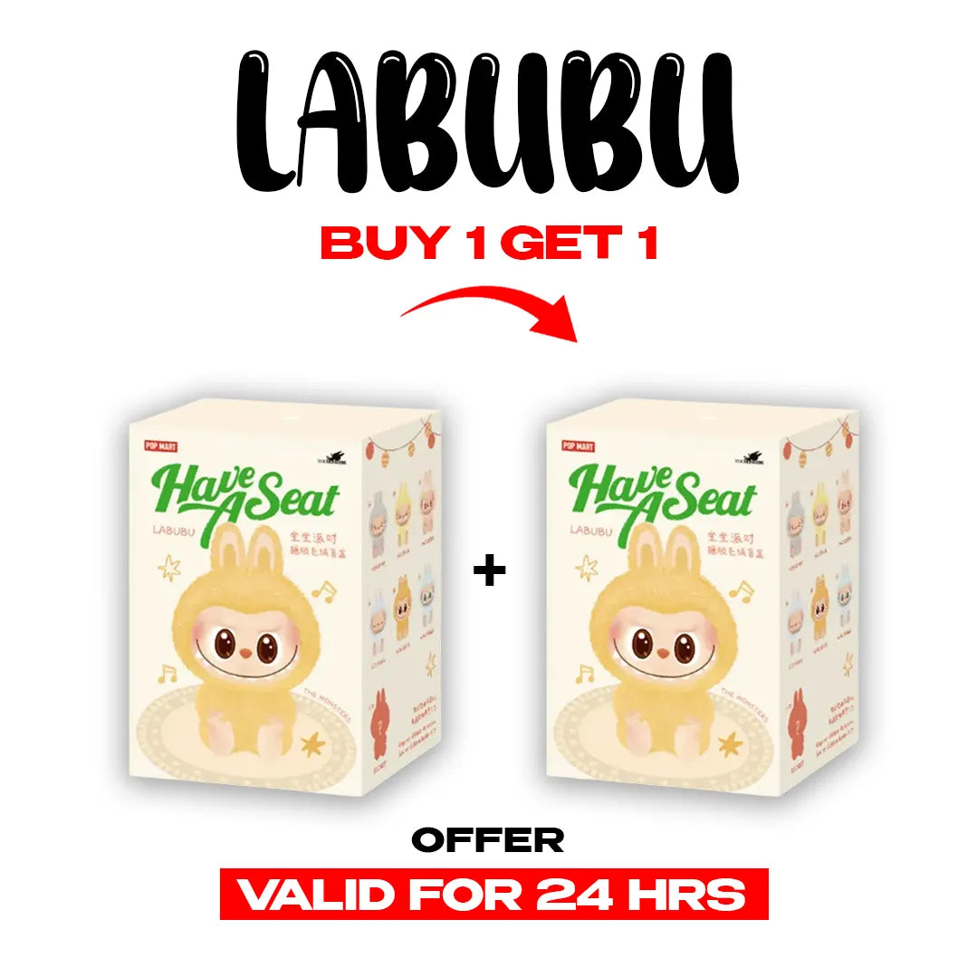 Buy 1 Get 1 Free Pop Mart Labubu The Monsters Have a Seat Vinyl Plush Sealed Case Pack of 1 Blind Box
