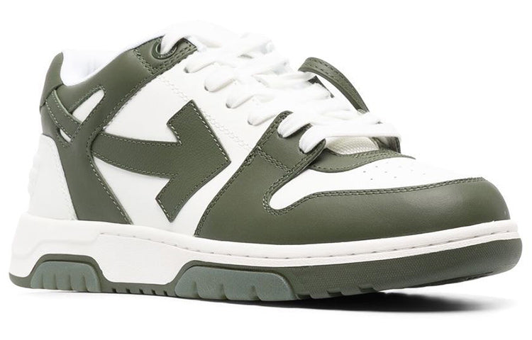 OFF-WHITE Out Of Office OOO Low Tops White Khaki