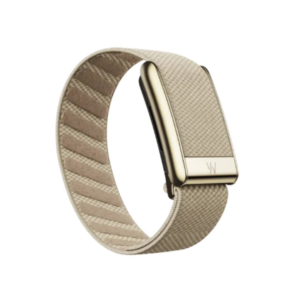 Whoop 5.0 Superknit Luxe Dune with Gold Band (12 Month Peak Subscription Included) One Size