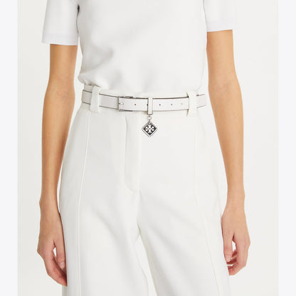 Tory Burch 1" Swing Belt Optic White