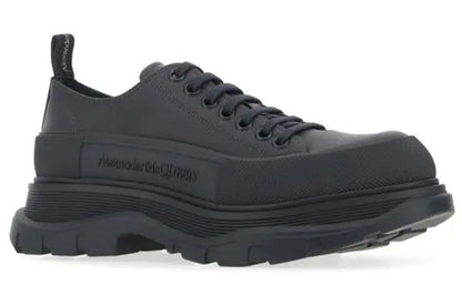 Alexander McQueen Tread Slick Low Lace Up Leather Grey