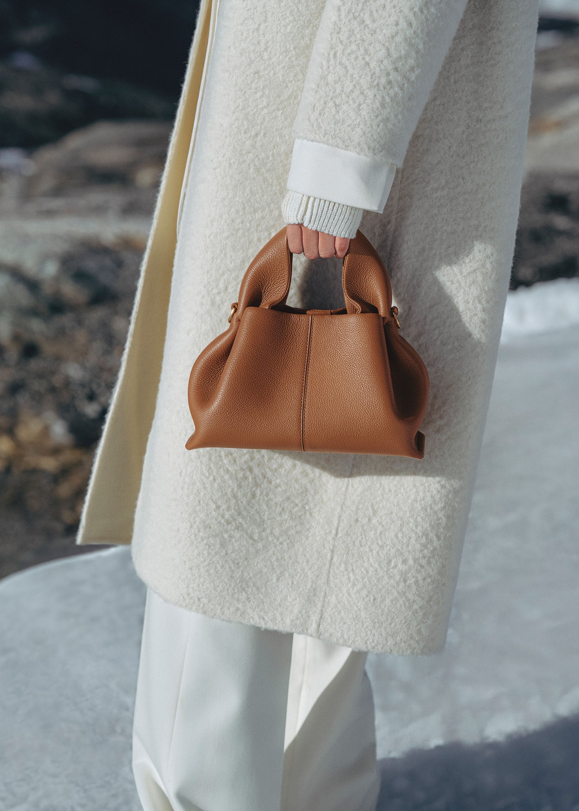 POLÈNE numero neuf mini ベージュ Polene Numero Neuf Mini Textured Camel | Buy Bags Online in India