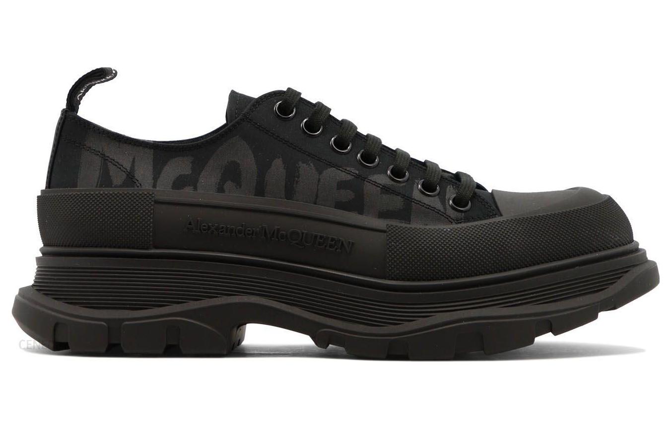 Alexander McQueen Tread Slick Low Lace Up Black