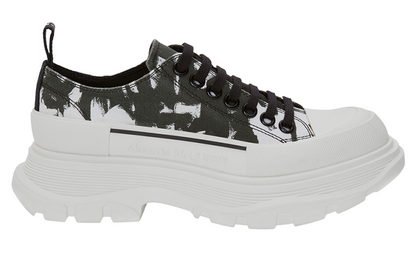 Alexander McQueen Tread Slick Low Lace Up White Black (Women's)