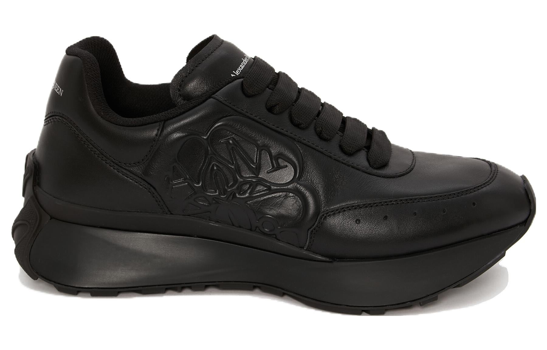 Alexander McQueen Sprint Runner Black Sealed Logo