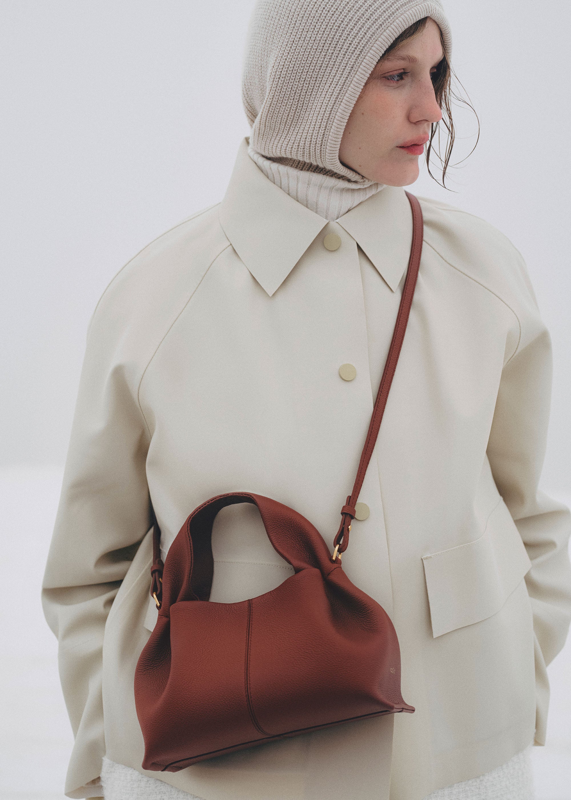 Polene Numero Neuf Mini Textured Red Clay