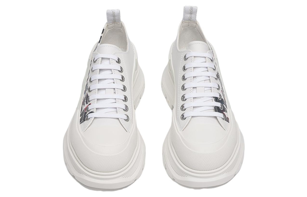Alexander McQueen Tread Slick Low Lace Up White Grafitti