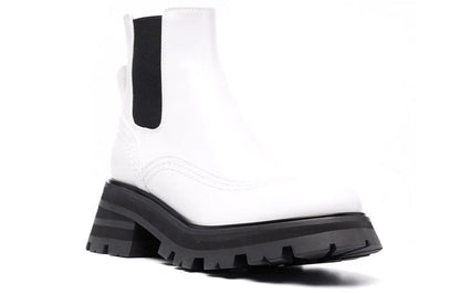 Alexander McQueen Wander Chelsea Boots White Black (Women's)