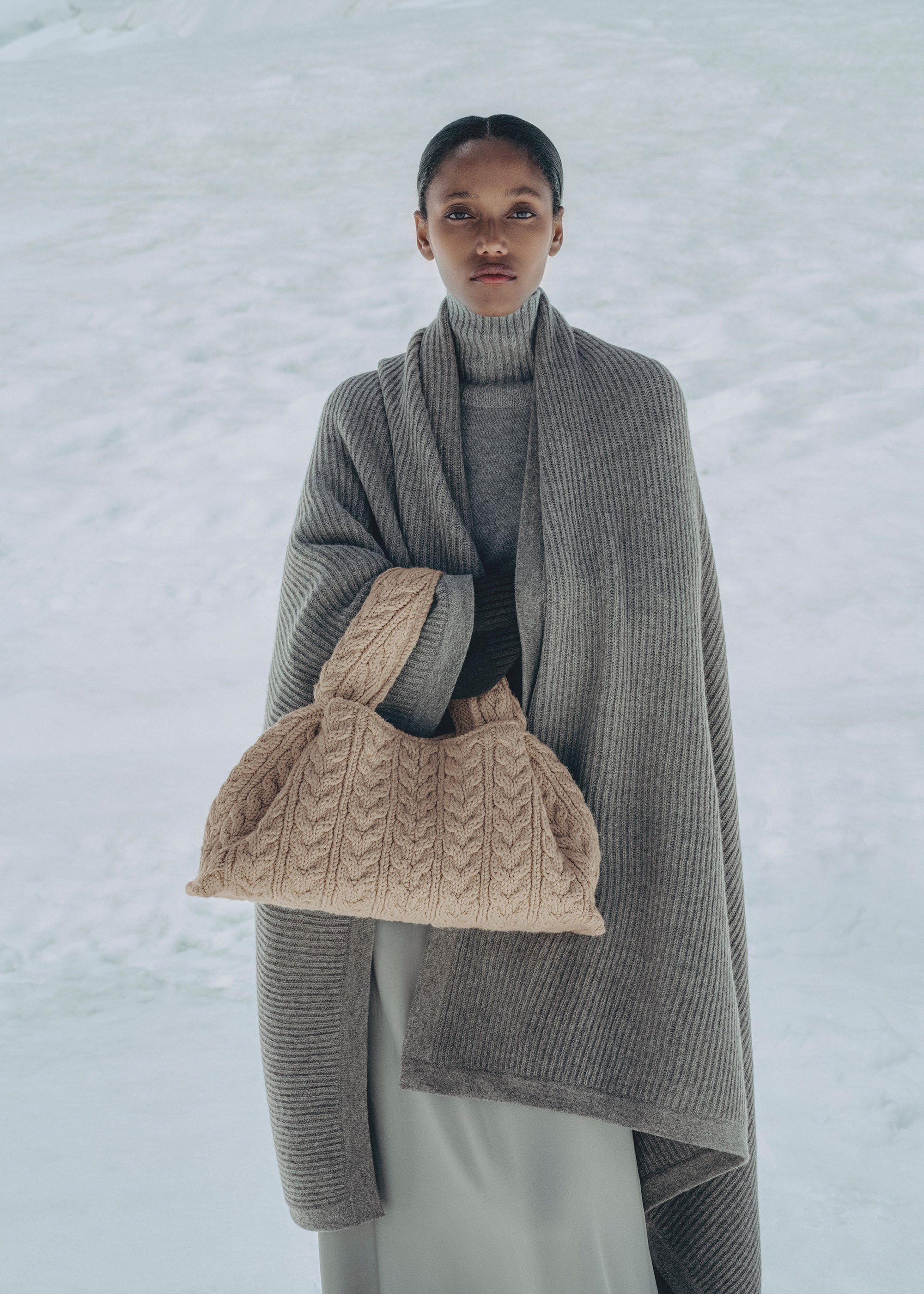 Polene Numero Neuf Large Merino Ecru