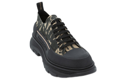 Alexander McQueen Graffiti Tread Slick Low Lace Up Beige Black