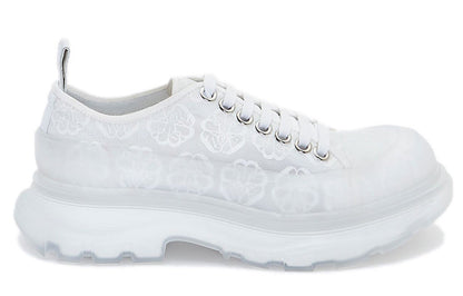 Alexander McQueen Tread Slick Low Lace Up White Transparent (Women's)