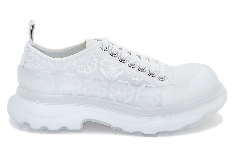 Alexander McQueen Tread Slick Low Lace Up White Transparent (Women's)
