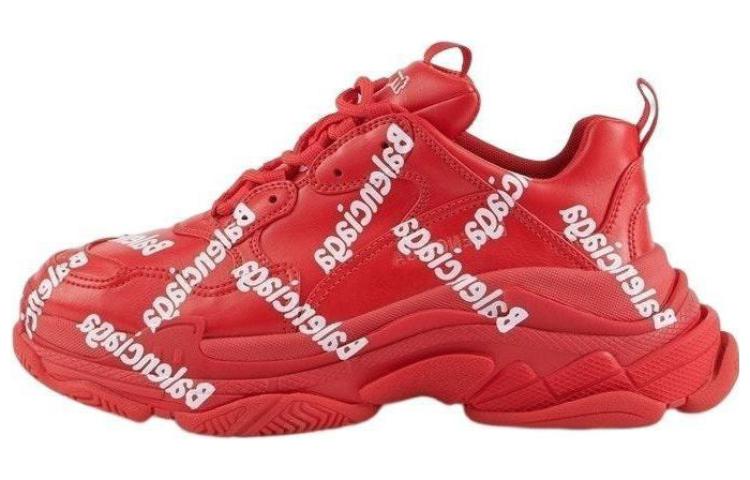 Balenciaga Triple S All Over Tomato Red White