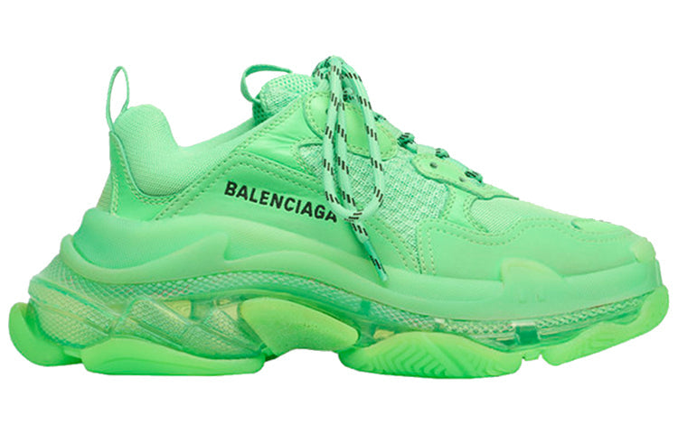 Balenciaga Triple S Soft Neon Green Clear Sole (Women's)