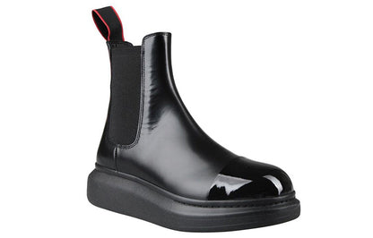 Alexander McQueen Hybrid Chelsea Boot Black Red Detail