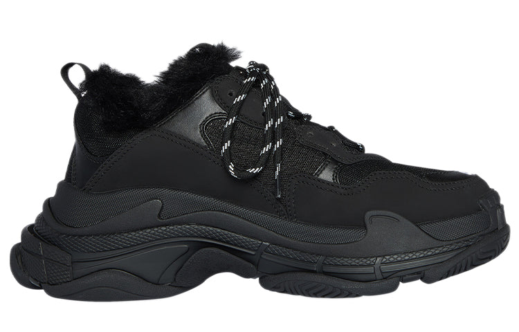 Balenciaga Triple S Fake Fur Black